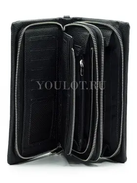 Мужской кожаный клатч Briefcase 7M-116 с двумя молниями