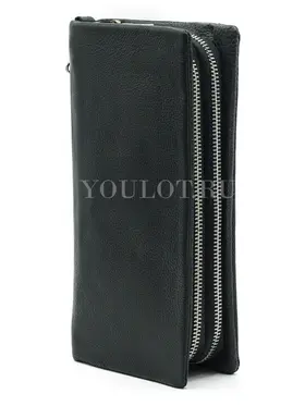 Мужской кожаный клатч Briefcase 7M-116 с двумя молниями