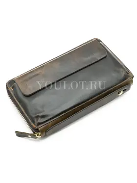 Клатч из натуральной кожи, кошелек - портмоне Briefcase 9043