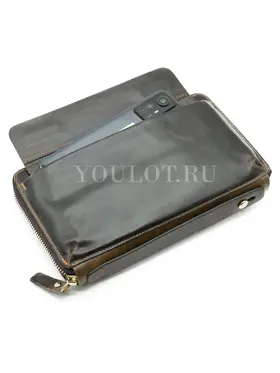 Клатч из натуральной кожи, кошелек - портмоне Briefcase 9043