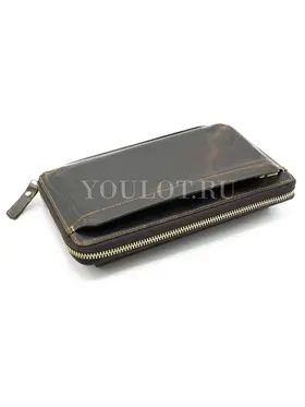 Клатч из натуральной кожи, кошелек - портмоне Briefcase 9043