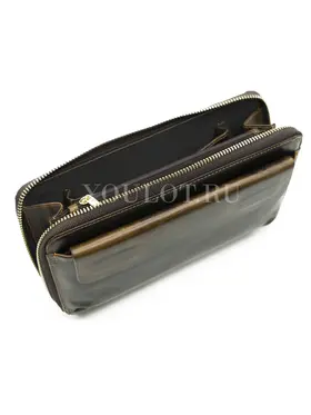 Клатч из натуральной кожи, кошелек - портмоне Briefcase 9043