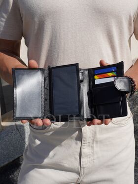 Портмоне для денег и карт кожаное