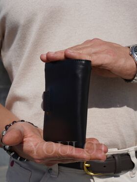 Портмоне для денег и карт кожаное