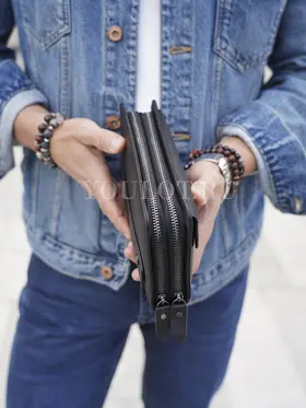 Клатч мужской Briefcase 9069-1 из натуральной кожи для телефона и документов