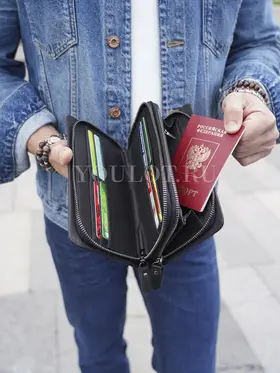 Клатч мужской Briefcase 9069-1 из натуральной кожи для телефона и документов