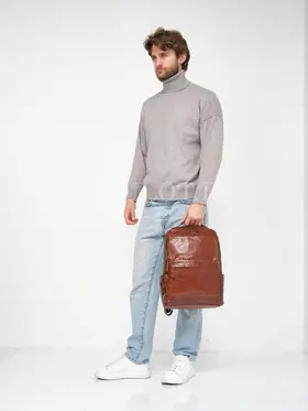 Рюкзак мужской из натуральной кожи Briefcase для ноутбука 15" и документов A4