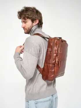 Рюкзак мужской из натуральной кожи Briefcase для ноутбука 15" и документов A4