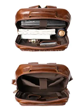 Рюкзак мужской из натуральной кожи Briefcase для ноутбука 15" и документов A4