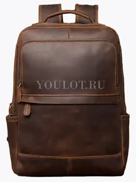 Рюкзак мужской из натуральной кожи для ноутбука 15" и документов A4