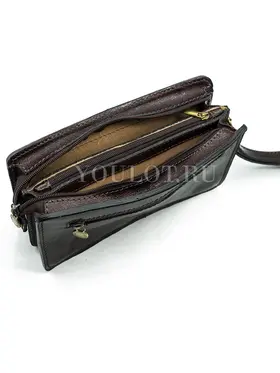 Клатч мужской с карманом для телефона и ручкой Briefcase 302 BROWN