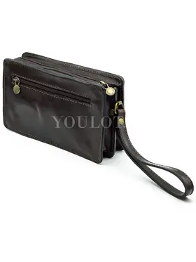 Клатч мужской с карманом для телефона и ручкой Briefcase 302 BROWN