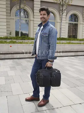 Сумка-рюкзак Briefcase 432, трансформер из натуральной кожи