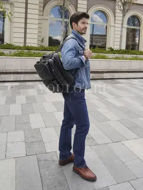 Сумка-рюкзак Briefcase 432, трансформер из натуральной кожи