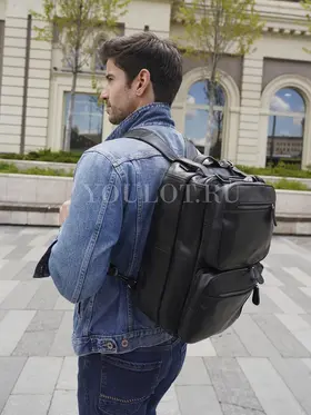 Сумка-рюкзак Briefcase 432, трансформер из натуральной кожи