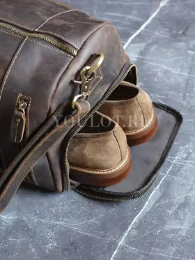 Сумка дорожная из натуральной кожи с отделом для обуви Briefcase 52