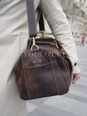 Сумка дорожная из натуральной кожи с отделом для обуви Briefcase 52