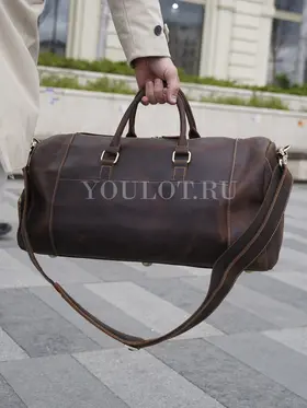 Сумка дорожная из натуральной кожи с отделом для обуви Briefcase 52