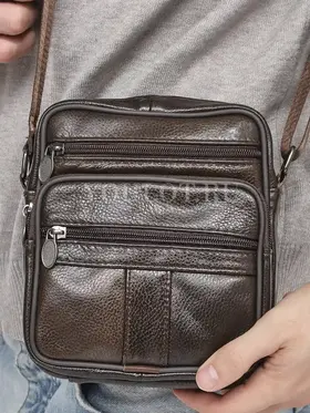 Сумка мужская через плечо, барсетка кожаная Briefcase 6108
