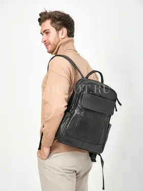 Рюкзак мужской кожаный для ноутбука 15" и документов A4