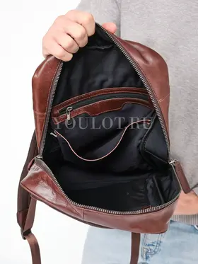 Мужской рюкзак кожаный для ноутбука 15" и документов A4