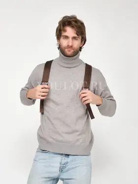 Мужской рюкзак кожаный для ноутбука 15" и документов A4