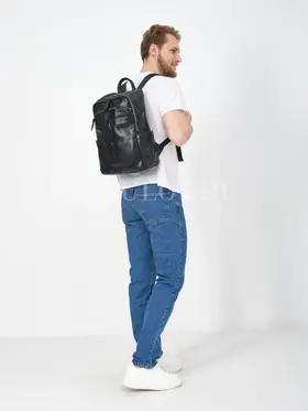 Рюкзак мужской кожаный для ноутбука 15" и документов A4