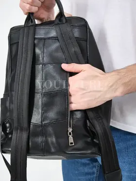 Рюкзак мужской кожаный для ноутбука 15" и документов A4