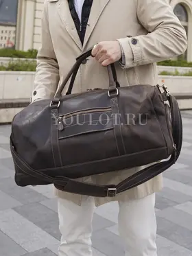 Сумка дорожная Briefcase 9801-55 из натуральной кожи с отделением для обуви