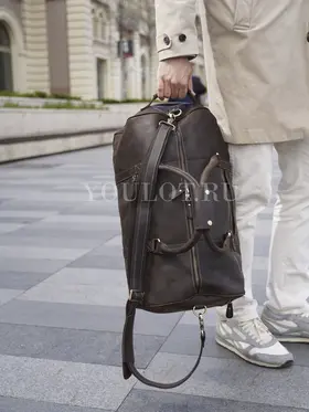 Сумка дорожная Briefcase 9801-55 из натуральной кожи с отделением для обуви