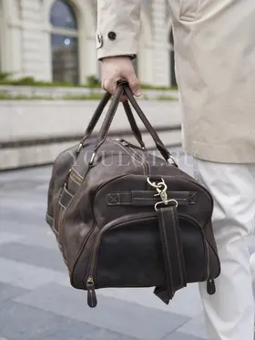 Сумка дорожная Briefcase 9801-55 из натуральной кожи с отделением для обуви