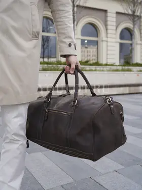 Сумка дорожная Briefcase 9801-55 из натуральной кожи с отделением для обуви