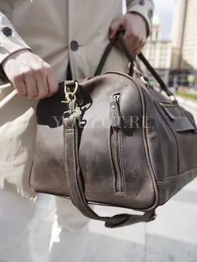 Сумка дорожная Briefcase 9801-55 из натуральной кожи с отделением для обуви