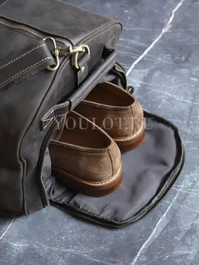 Сумка дорожная Briefcase 9801-55 из натуральной кожи с отделением для обуви