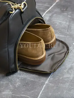 Сумка дорожная из натуральной кожи с отделением для обуви Briefcase 9804 черная