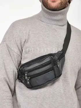 Сумка мужская на пояс, бананка кожаная Briefcase 001