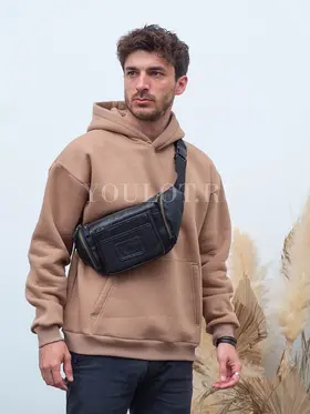 Сумка мужская на пояс из натуральной кожи Ruff Ryder 1389