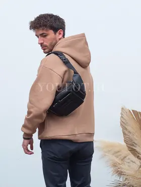 Сумка мужская на пояс из натуральной кожи Ruff Ryder 1389