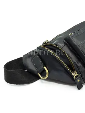 Сумка мужская на пояс из натуральной кожи Ruff Ryder 1389