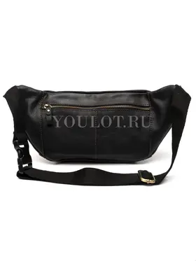 Мужская сумка через плечо Ruff Ryder 1390, бананка из натуральной кожи