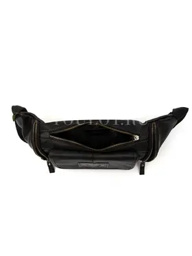 Мужская сумка через плечо Ruff Ryder 1390, бананка из натуральной кожи