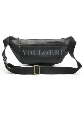 Сумка мужская через плечо Ruff Ryder 1395, бананка из натуральной кожи