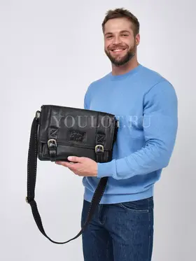 Сумка мужская через плечо Ryff Ryder 1470 для документов А4 кожаная