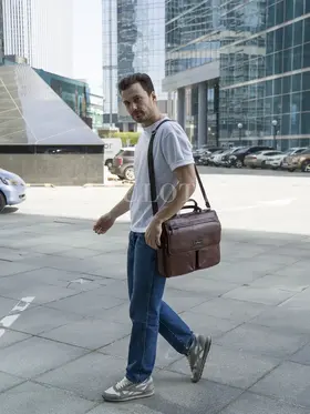 Портфель-сумка Ruff Ryder 1608 для документов и ноутбука кожаный Old Money