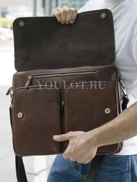 Портфель-сумка Ruff Ryder 1608 для документов и ноутбука кожаный Old Money