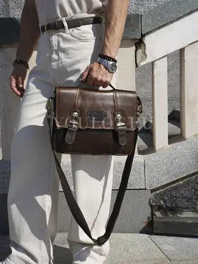 Сумка мужская через плечо Ruff Ryder 1781-1 A4 большая кожаная