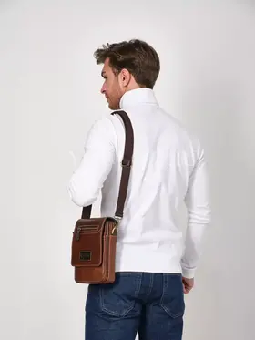 Сумка мужская через плечо из натуральной кожи Ryff Ryder 1838-1