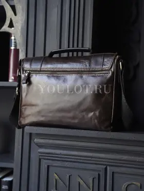 Сумка мужская через плечо Ruff Ryder 2090-1 большая A4 кожаная