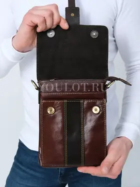 Сумка мужская через плечо, планшет из натуральной кожи Ryff Ryder 2097