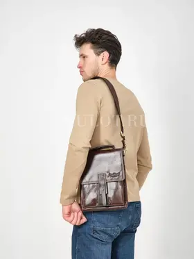 Сумка через плечо Ruff Ryder 2098, барсетка кожаная натуральная Old Money